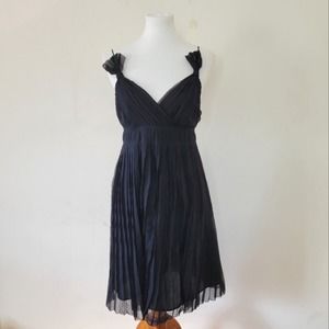 Club Monaco Sydney Pleated Silk Dress